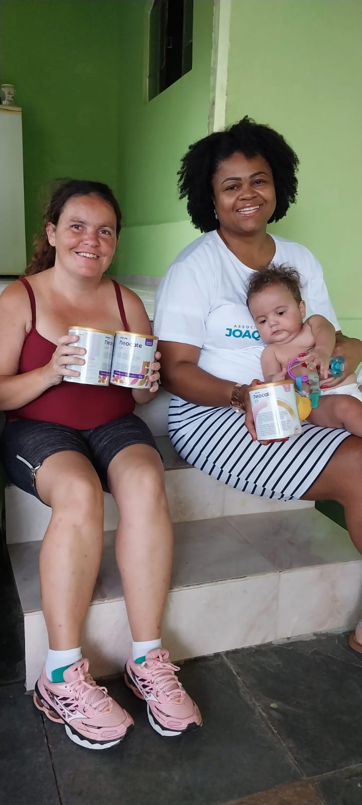 Momento feliz na associação